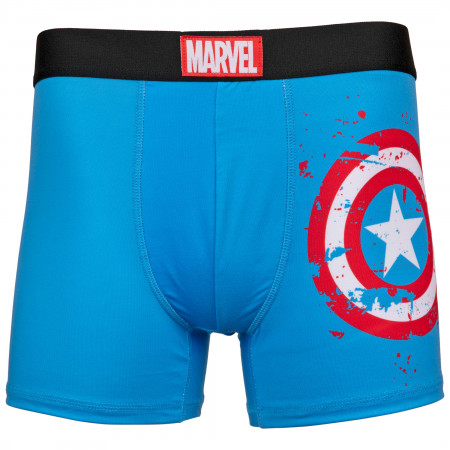 Captain America Distressed Shield Underwear Boxers Briefs
